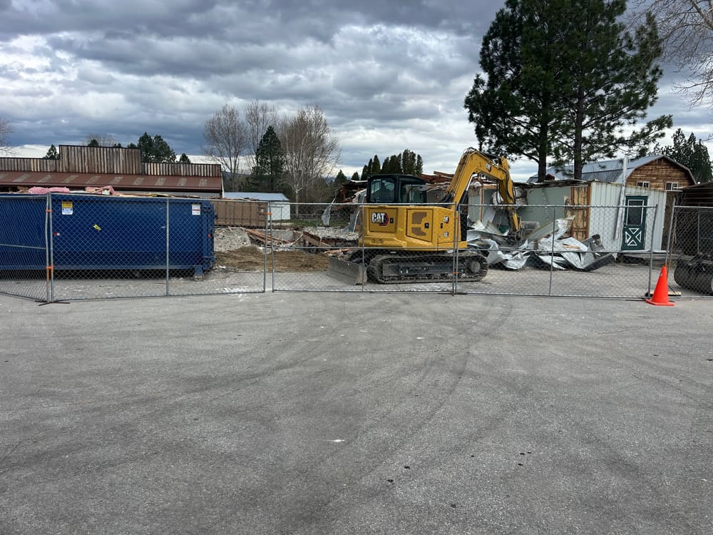 Commercial demolition in Stevensville to make way for new parking
